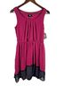 Iz Byer 100% Polyester Solid Pink Black Cocktail Dress Size S - photo 1