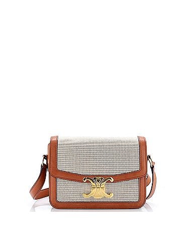 Céline Triomphe Shoulder Bag Canvas with Leather Teen (view 1)
