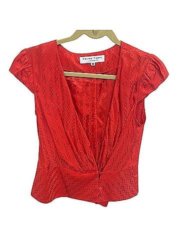 Trina Turk Short Sleeve Silk Top (view 1)