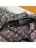 St. John Tweed Purple Pink Black Gray Yellow Cocktail Dress Size 10 - photo 8