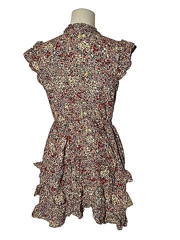 Angie Floral Smocked Ruffle Mini Casual Dress (view 2)