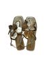 Stuart Weitzman 100% Leather Gold Sandals Size 9 - photo 2