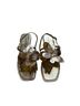 Stuart Weitzman 100% Leather Gold Sandals Size 9 - photo 1