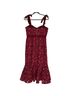 J.Crew 100% Polyester 6% Elastane 94% Polyester Floral Pink Red Cocktail Dress Size 8 - photo 2