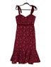 J.Crew 100% Polyester 6% Elastane 94% Polyester Floral Pink Red Cocktail Dress Size 8 - photo 1