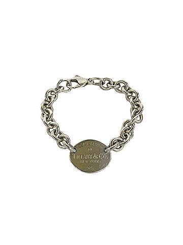 Tiffany & Co. TIFFANY&amp;Co. Tiffany Return to Oval Tag Bracelet Logo Sterling Silver 925 Chain Bangle 26,500 (view 1)
