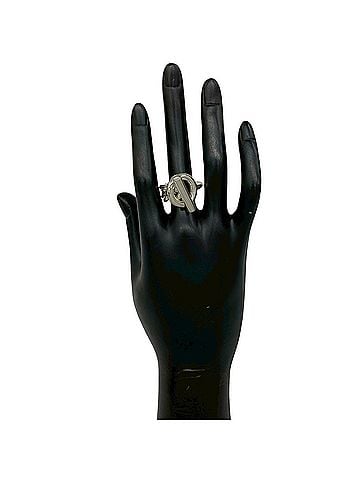 Hermès HERMES Croisette Ring, Sterling Silver 925, Women's Accessory, Jewelry, Silver, Item Number 26684 (view 2)