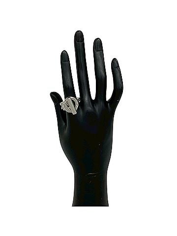 Hermès HERMES Croisette Ring, Sterling Silver 925, Women's Jewelry, Silver, Item No. 41784 (view 2)
