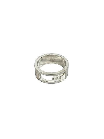Gucci GUCCI G Logo Motif Sterling Silver 925 Ring, Men's Accessory, Silver, Item Number 23059 (view 1)