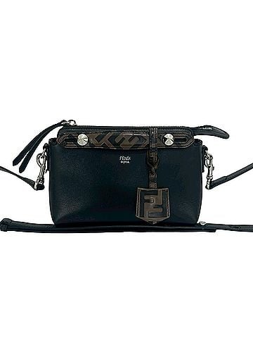 Fendi FENDI By The Way Small Zucca FF Pattern Leather 2-way Handbag/Shoulder Bag Black 16804 (view 1)