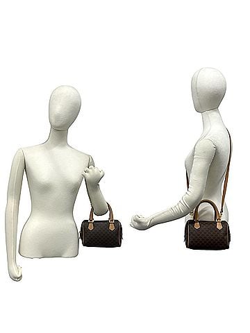 Céline CELINE Vintage Macadam Blazon Pattern Leather 2-Way Mini Handbag/Shoulder Bag Brown 31062 (view 2)