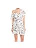 Elliatt 100% Polyester Floral White Gray Cocktail Dress Size L - photo 4