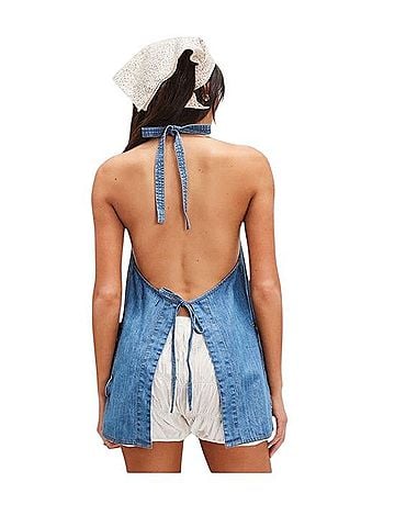 We the Free True Blue Denim Apron Top Tank Top (view 2)