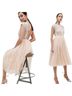ASOS 100% Polyester Pink Ivory Cocktail Dress Size 6 - photo 1