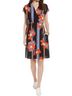 Halogen 100% Polyester Floral Black Red Casual Dress Size XL - photo 1
