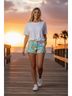 Lilly Pulitzer 100% Cotton Floral Multi Color Board Shorts Size 0 - photo 4