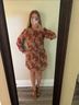 Socialite 100% Polyester Floral Orange White Casual Dress Size M - photo 4