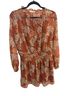 Socialite 100% Polyester Floral Orange White Casual Dress Size M - photo 1