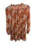 Socialite 100% Polyester Floral Orange White Casual Dress Size M - photo 2