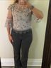 Needle & Thread Floral Gray Pink Blouse Size 8 - photo 4