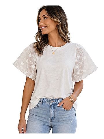 Eri + Ali Short Sleeve Blouse (view 1)