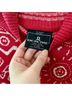 Demetre Print Red White Pullover Sweater Size M - photo 3