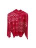 Demetre Print Red White Pullover Sweater Size M - photo 1