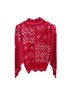 Demetre Print Red White Pullover Sweater Size M - photo 2