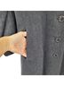 Albert Nipon 100% Wool Solid Gray Coat Size 2 - photo 11