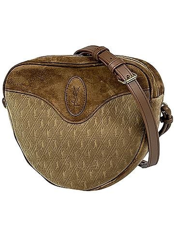 Yves Saint Laurent Yves Saint Laurent Saint Laurent Paris Le Monogram Cool Bag, Suede, Brown, 675260, Women's (view 1)
