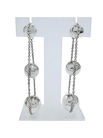Tiffany & Co. TIFFANY&amp;Co. Tiffany HardWear Triple Drop AG925 Earrings, Current Model, Silver, Made in Italy, Weight: 8.6g, Women's. (view 1)