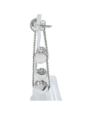 Tiffany & Co. TIFFANY&amp;Co. Tiffany HardWear Triple Drop AG925 Earrings, Current Model, Silver, Made in Italy, Weight: 8.6g, Women's. (view 2)