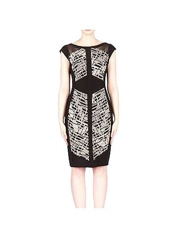 Joseph Ribkoff Mesh Panel Sheath Dress Cocktail Dress (view 1)