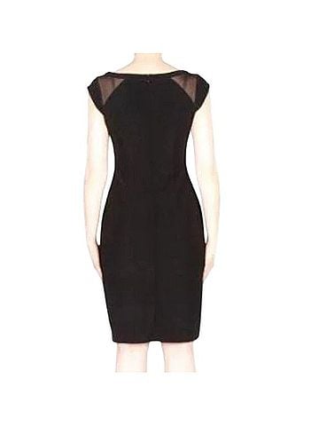 Joseph Ribkoff Mesh Panel Sheath Dress Cocktail Dress (view 2)