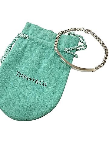 Tiffany & Co. TIFFANY&amp;Co. Tiffany Venetian Link ID Bracelet, SV925 (Sterling Silver), 20g, Men's/Women's, with storage bag. (view 2)