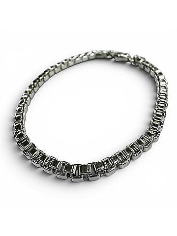 Tiffany & Co. TIFFANY&amp;Co. Tiffany Venetian 925 Chain Bracelet, Silver, Weight 16g, Men's/Women's Accessory (view 1)