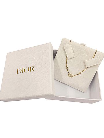 Christian Dior Christian Dior Clair D Lune necklace with CD logo and rhinestones, gold, for women, box. (view 2)