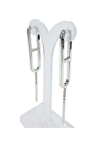 Hermès HERMES Everchaine d'Ancre 925 Sterling Silver Earrings (Pair) - Made in Italy Weight: 11.88g Recommended for Women (view 1)
