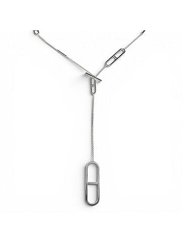 Hermès HERMES Everchaine d'Ancre 925 Necklace, 2021 model. Approx. 80cm total length. Made in Italy. Weight: 34.2g. Women's necklace. (view 1)