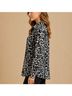 Talbots 100% Polyester Animal Print Black Blue White Button-Down Shirt Size 1X - photo 3