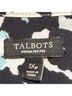 Talbots 100% Polyester Animal Print Black Blue White Button-Down Shirt Size 1X - photo 4