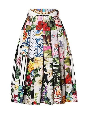 Dolce & Gabbana Multicolor Patchwork High Waist Midi Women's Skirt (view 1)