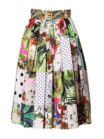 Dolce & Gabbana Multicolor Patchwork High Waist Midi Women's Skirt (view 2)