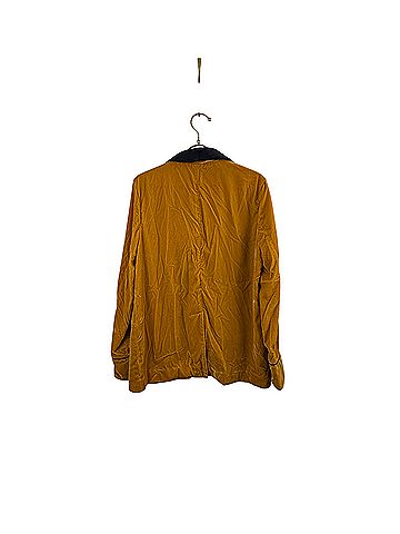 Free People Mustard Yellow Black Satin Trim Velvet Blazer (view 2)
