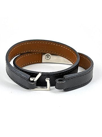 Hermès Hermes Rivale Double Tour Bracelet, Strand, Black, Women's (view 2)