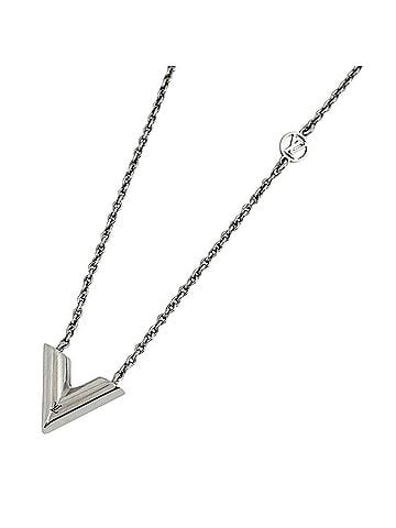 Louis Vuitton Louis Vuitton Essential V Necklace M63197 Silver Plated Women's (view 1)