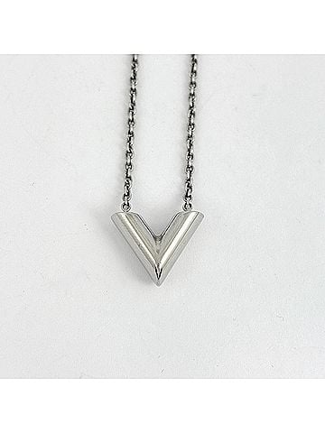 Louis Vuitton Louis Vuitton Essential V Necklace M63197 Silver Plated Women's (view 2)