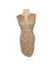 BCBGMAXAZRIA 100% Polyester 100% Cotton Gold Cocktail Dress Size 4 - photo 1