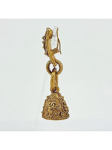 Chanel Chanel Coco Mark Bell Swing Earrings, GP Gold, Women's (view 2)
