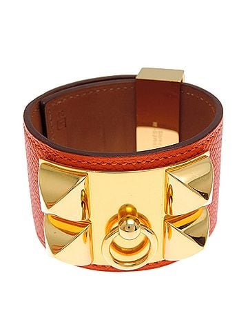 Hermès Hermes #S Collier de Chien Women's/Men's Bracelet GP Leather (view 1)